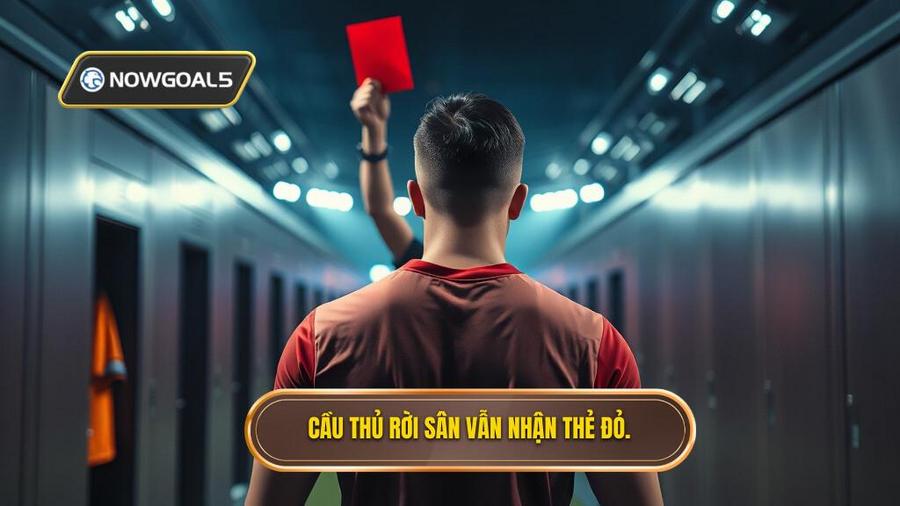 2. Cầu thủ rời sân vẫn nhận thẻ đỏ.