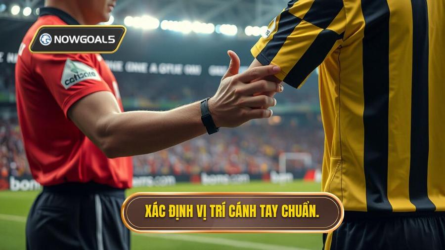 Xác định vị trí cánh tay chuẩn.