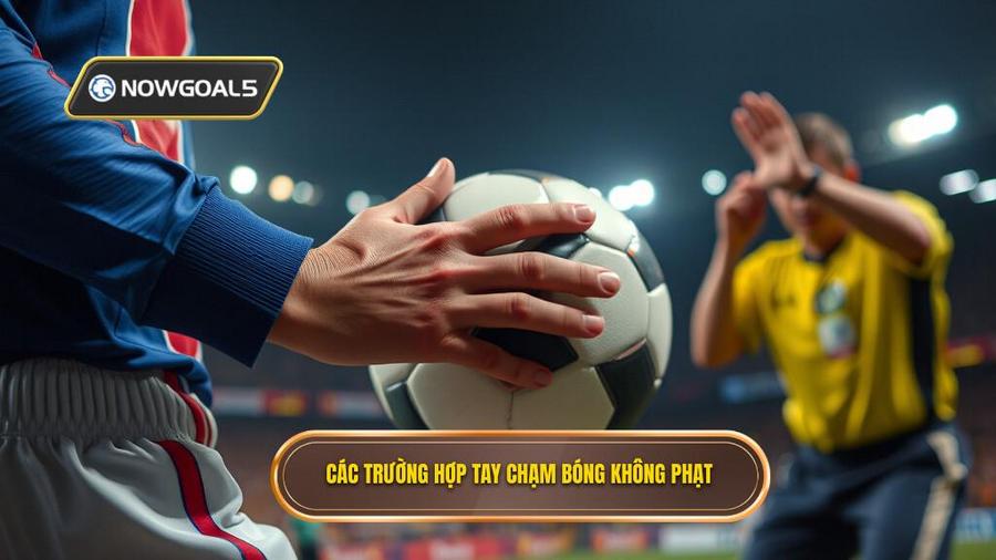 Các trường hợp tay chạm bóng không phạt