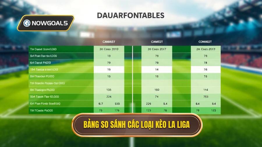 Bảng so sánh các loại kèo La Liga