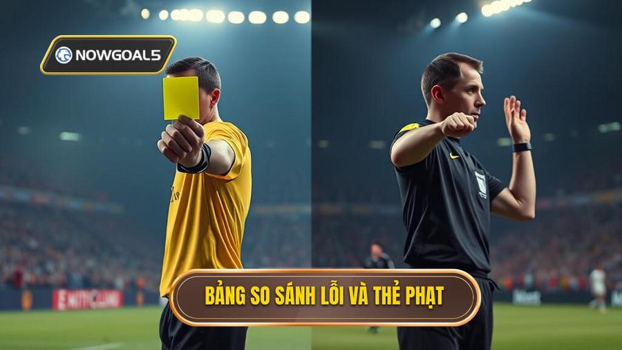 Bảng so sánh lỗi và thẻ phạt