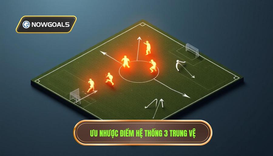 Phân tích ưu và nhược điểm của hệ thống 3 trung vệ